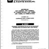 Ingersoll Rand Portable Compressor XP1400 Parts Manual Operation and Maintenance Manual 2005