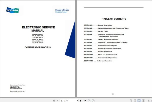 Ingersoll Rand Portable Compressor XP825 Operation and Maintenance Manual 2012