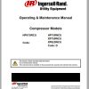 Ingersoll Rand Portable Compressor XP825 Parts Manual Operation and Maintenance Manual 2013