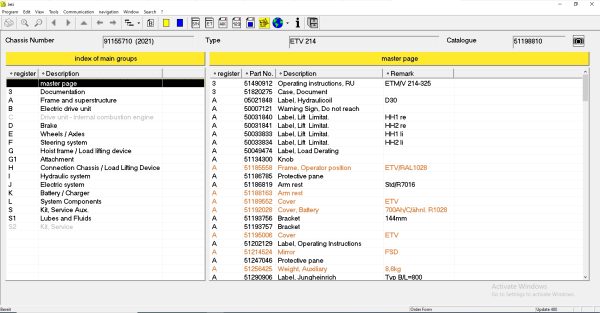 JUNGHEINRICH JETI ForkLift ET v4.36 Updated 480 10.2022 Spare Parts Catalog Full Instruction DVD 3