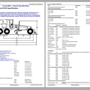John Deere Motor Grader 670C 670CH 672CH 770C 770CH 772CH Repair Technical Manual TM1607 4dfd070999fb6d070