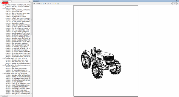 Kubota KVC VietNam EPC 10.2021 Tractors Construction Machinery Power Products Utility Vehicle Spare Parts Catalog DVD 1