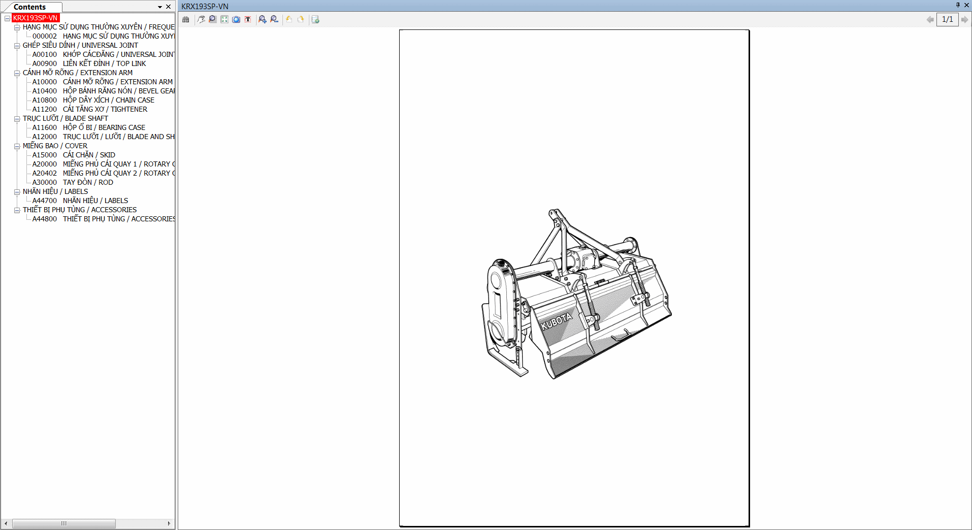 Kubota KVC VietNam EPC 10.2021 Tractors Construction Machinery Power Products Utility Vehicle Spare Parts Catalog DVD 4