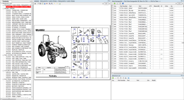 Kubota SKI KH Cambodia EPC 10.2021 Tractors Construction Machinery Power Products Utility Vehicle Spare Parts Catalog DVD 0