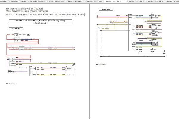 Land Rover Range Rover Velar LY L4 2.0L Turbo 2020 Electrical Wiring Diagram 2