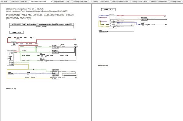 Land Rover Range Rover Velar LY L4 2.0L Turbo 2020 Electrical Wiring Diagram 3