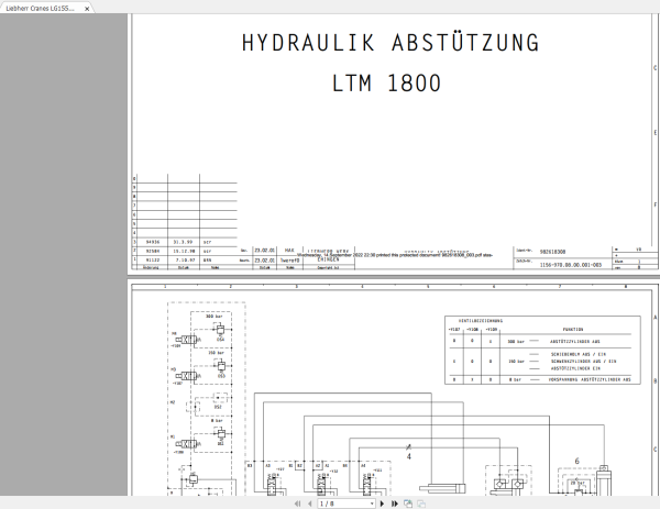Liebherr Cranes LGD1550 LG1550 LR1550 73713 Operators Manual Liccon Error Code Schematic 6 1