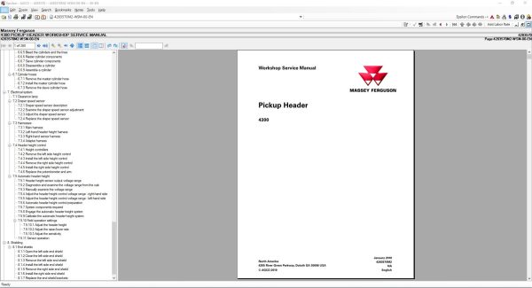 Massey Ferguson AG UK EU Europe Parts Catalog Workshop Service Manuals 03.2021 4