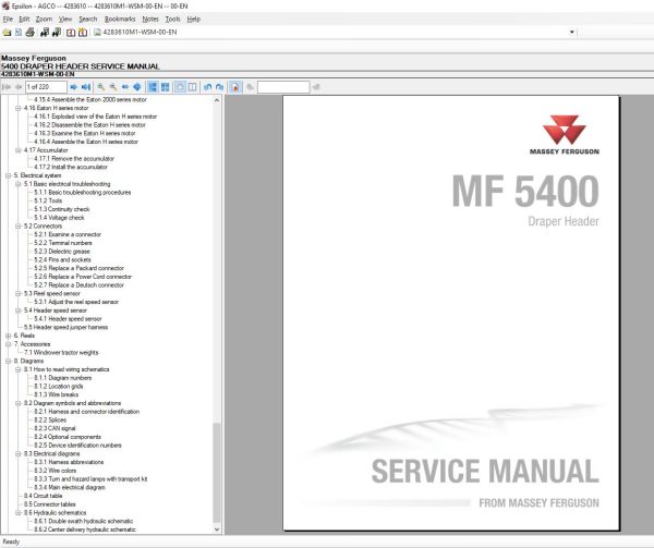 Massey Ferguson AG UK EU Europe Parts Catalog Workshop Service Manuals 03.2021 5