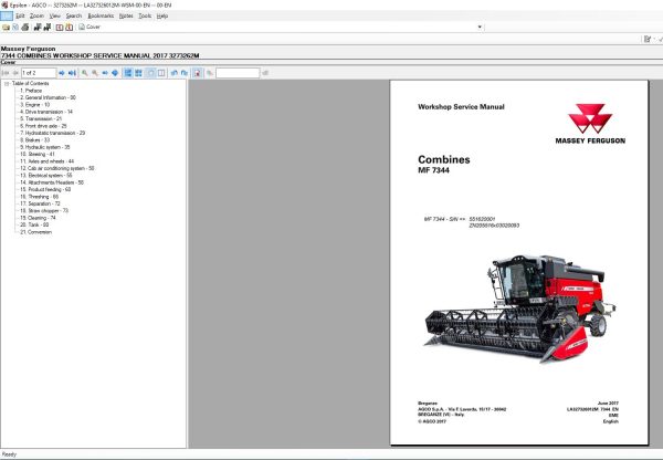Massey Ferguson AG UK EU Europe Parts Catalog Workshop Service Manuals 03.2021 6