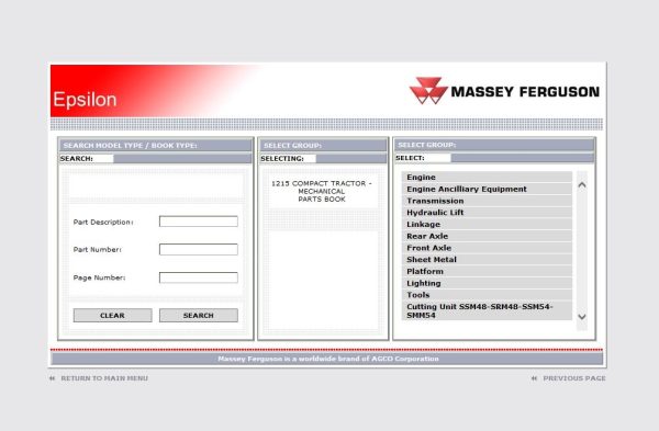Massey Ferguson AG UK EU Europe Parts Catalog Workshop Service Manuals 03.2021 8