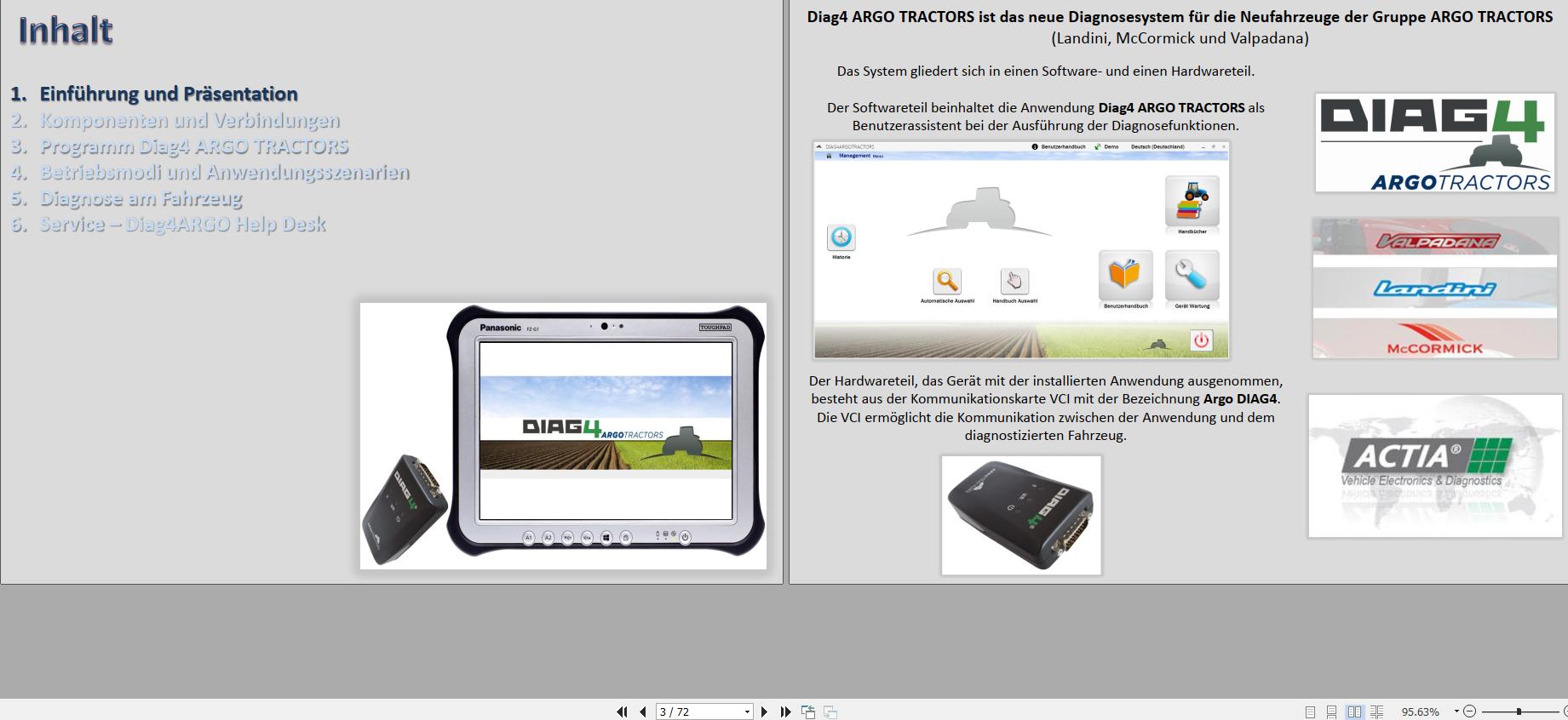 McCormick Diagnostic Tool Diag 4 Argo Tractors User Guide DE