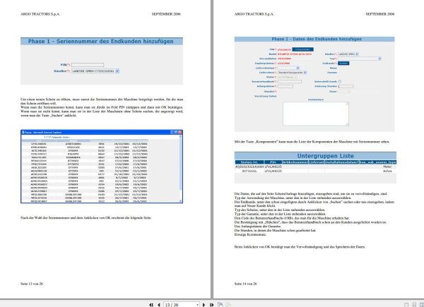 McCormick Tractor Warranty System Manual DE 1