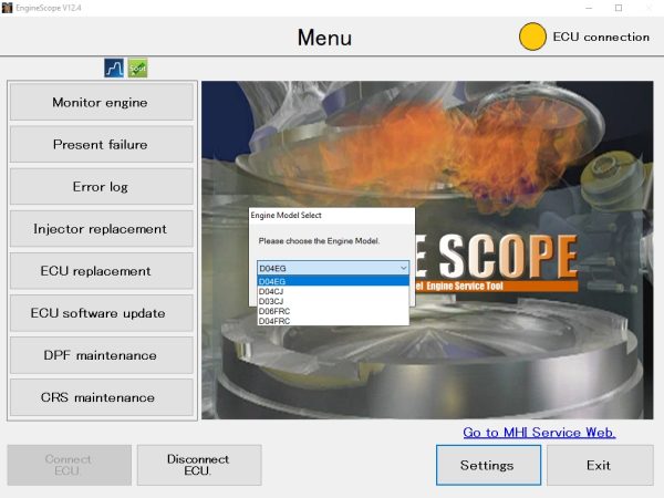 Mitsubishi Diesel Engine EngineScope V12.4.2 Service Tool 4