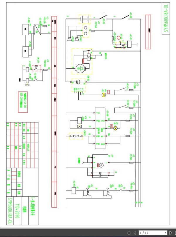 SANY Crane SAC2200 Chassis Eletric and Hydraulic Diagram 1
