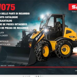 Sany Articulated Loader SW075 Spare Parts Catalog IT EN DE FR ES