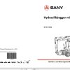 Sany Hydraulic Excavator SY155W SW115 Technical Manual EN DE