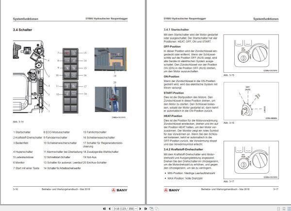 Sany Hydraulic Excavator SY80U Technical Manual EN ZH 1