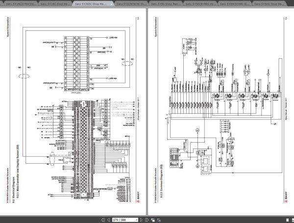 Sany Hydraulic Excavator Shop Manual and Schematic Diagrams DVD 2