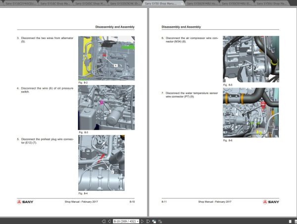 Sany Hydraulic Excavator Shop Manual and Schematic Diagrams DVD 4