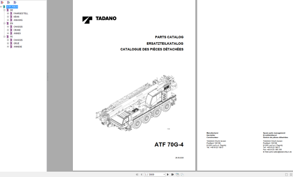 Tadano Mobile Crane ATF 70G 4 Spare Parts Catalog ENDEFR 1 1