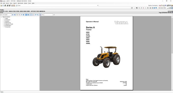 Valtra AG UK EU Europe Tractor 03.2021 Parts Books Workshop Manual 7