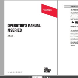 Valtra N Series Active N134A N154E N174A Operator Manual 1