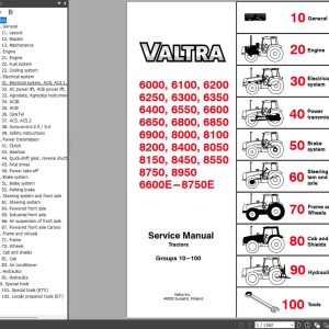 Valtra Tractor 6000 8950 Service Manual 1