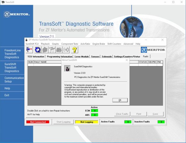 ZF MERITOR TransSoft v2.1 English Transmission Diagnostic Software 5