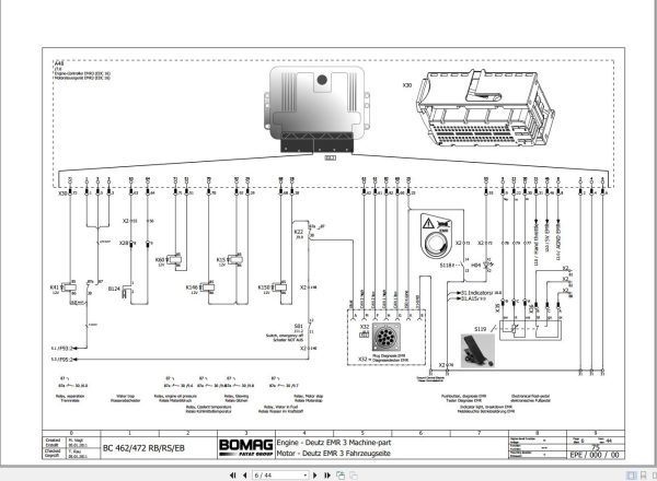Bomag BC 462 472 RB RS EB Function.75 Wiring Diagram 2011 EN DE 1