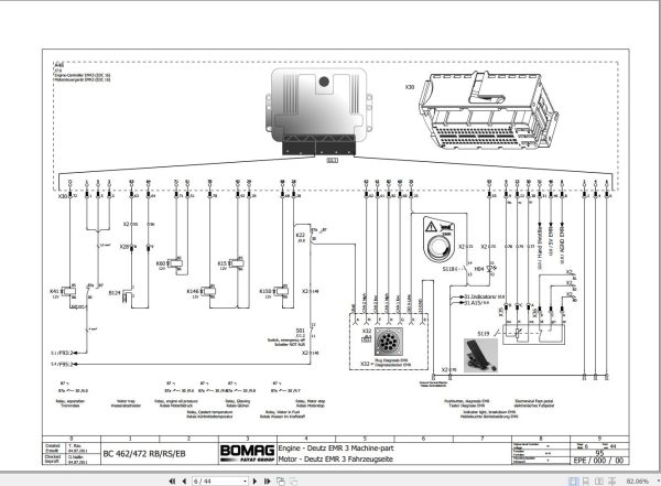 Bomag BC 462 472 RB RS EB Function.95 Wiring Diagram2011 EN DE 1