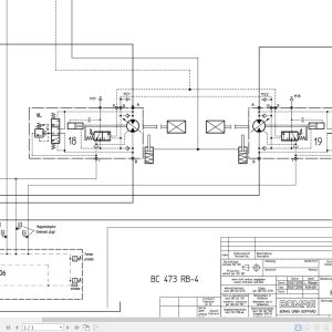 Bomag BC 473 RB 4 Drawing No.A57190827 00 001 Hydraulic Schematic 2014 EN DE