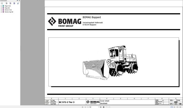 Bomag BC 572 2 Tier 3 Function.400 Wiring Diagram 2016 EN DE