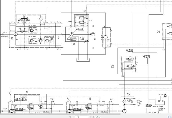 Bomag BC 573 RB 4 Drawing No.A57190826 00 001 Hydraulic Schematic 2014 EN DE 1