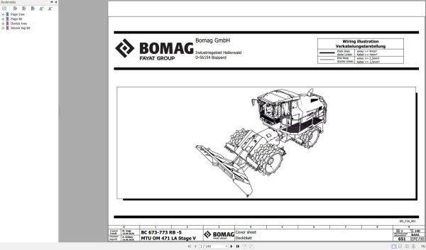 Bomag BC 673 733 RB 5 MTU OM 471 LA Stage V Function.651 Wiring Diagram 2020 EN DE