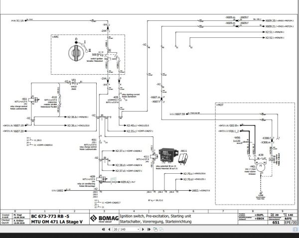Bomag BC 673 733 RB 5 MTU OM 471 LA Stage V Function.651 Wiring Diagram 2020 EN DE 1
