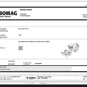 Bomag BC 673 773 5 RB 5RS 5EB 5 Function.707 Wiring Diagram 2020 EN DE