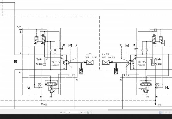 Bomag BC 772 RB 4 Drawing No.A57190823 01 001 Hydraulic Schematic 2013 EN DE 1