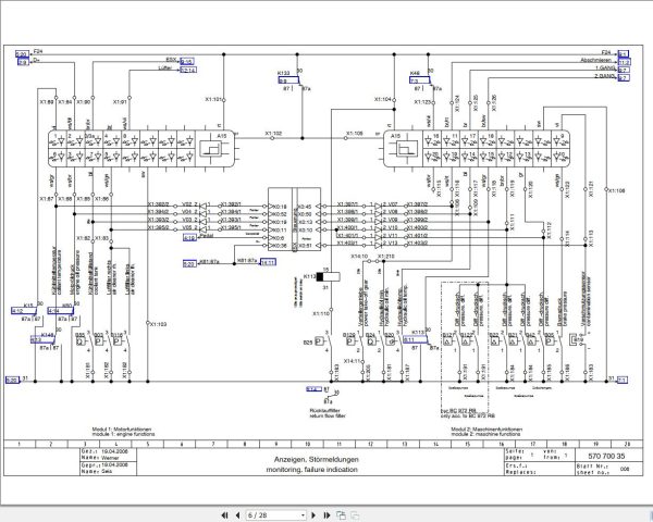 Bomag BC 772…1172 RB Tier III Drawing No.57070035 Circuit Diagram 2006 EN DE 1