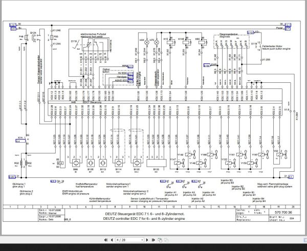 Bomag BC 772…1172 RB Tier III Drawing No.57070036 Circuit Diagram 2006 EN DE 1