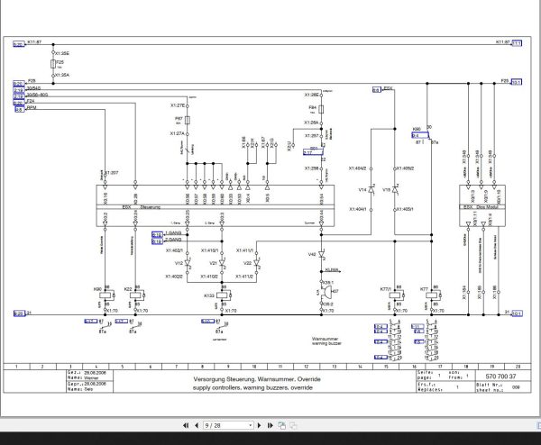 Bomag BC 772…1172 RB Tier III Drawing No.57070037 Circuit Diagram 2006 EN DE 1