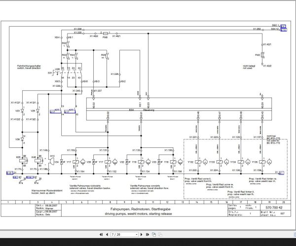 Bomag BC 772…1172 RB Tier III Drawing No.57070042 Circuit Diagram EN DE 1