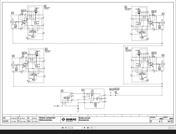 Bomag BC 873 RB 5 BC 973 RB 5 BC 1173 RB 5 Function.662 Hydraulic Schematic 2019 EN DE 1