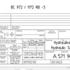 Bomag BC 972 1172 RB 3 Drawing No.A57190819 Hydraulic Schematic 2011 EN DE