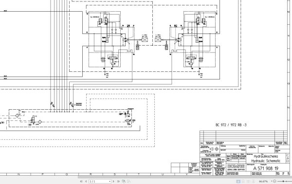 Bomag BC 972 1172 RB 3 Drawing No.A57190819 Hydraulic Schematic 2011 EN DE 1