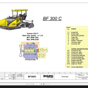Bomag BF 300 C Drawing No.83783111 Hydraulic Schematic 2016