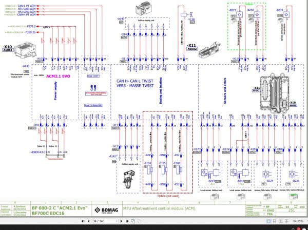 Bomag BF 600 2 C ACM2.1 EVO BF700C EDC16 Function.251 Wiring Diagram 2014 EN IT 1