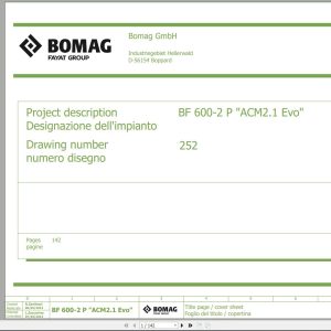 Bomag BF 600 2 P ACM2.1 EVO Function.252 Wiring Diagram 2014 EN IT