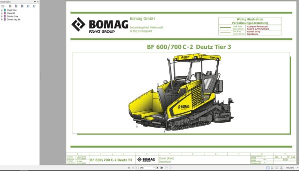 Bomag BF 600 700 C 2 DEUTZ Tier 3 Function.698 Wiring Diagram 2020 EN DE