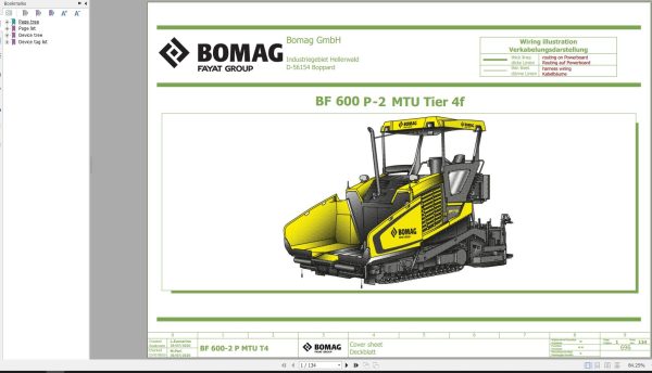 Bomag BF 600 P 2 MTU Tier 4f Function.696 Wiring Diagram 2020 EN DE